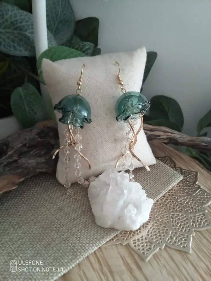 Boucles d'oreilles bohèmes méduses - photo numéro 2