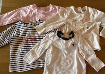 Lot t-shirts manches longues 18 mois