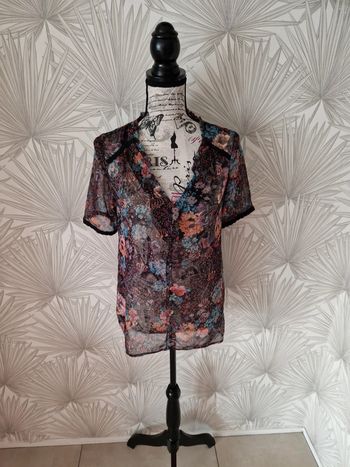 Jolie blouse manches courtes transparente Morgan taille 36