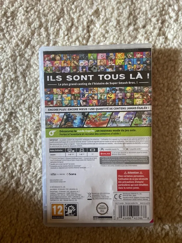 Boîtier super smash bros switch - photo numéro 2