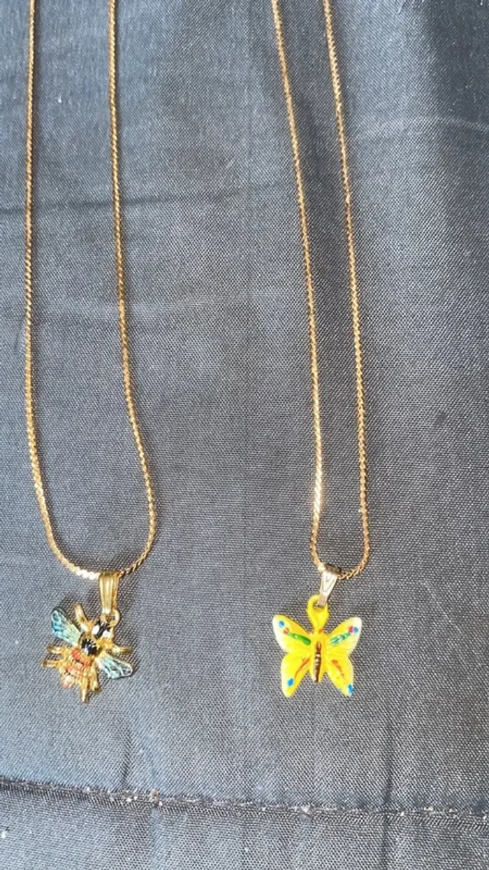 Ensemble de 2 chaînes avec médailles - photo numéro 2