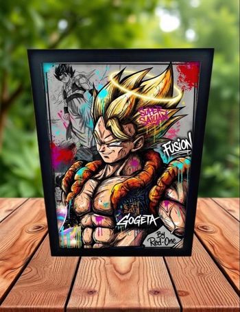 Cadre gogeta street art fusion 