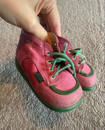 chaussures bébé fille, ASTER - pointure 20, rose & vert