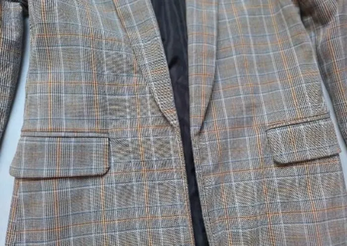Veste blazer carreaux gris cache cache - photo numéro 6