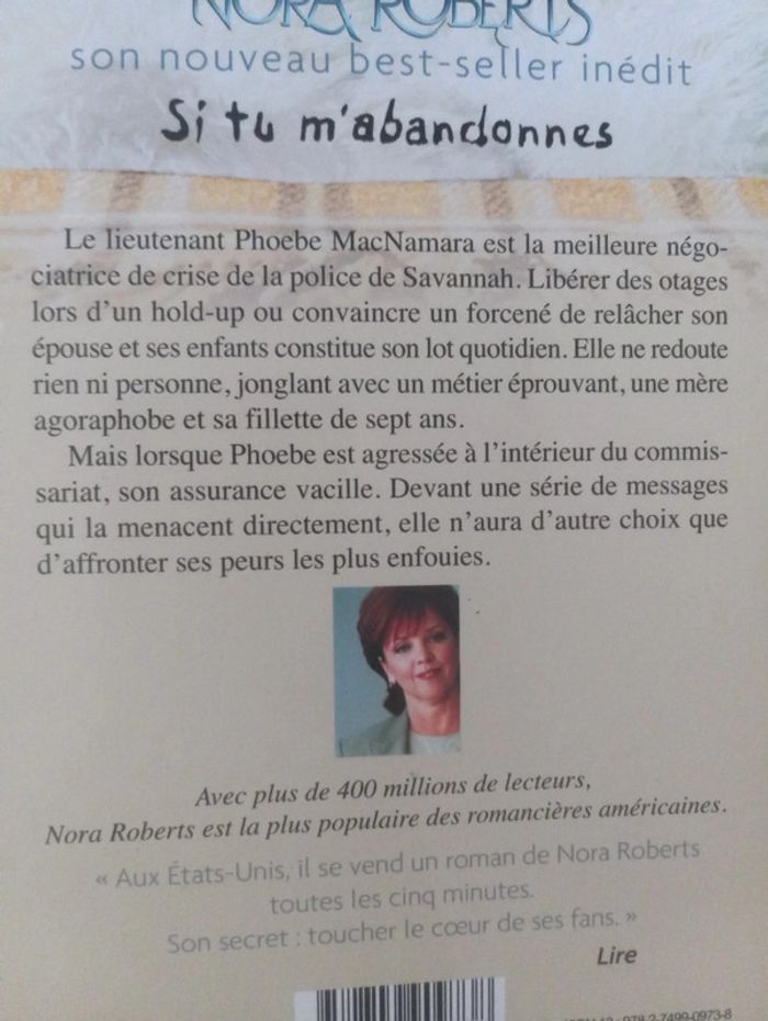 Nora Roberts - Si tu m'abandonnes - photo numéro 3