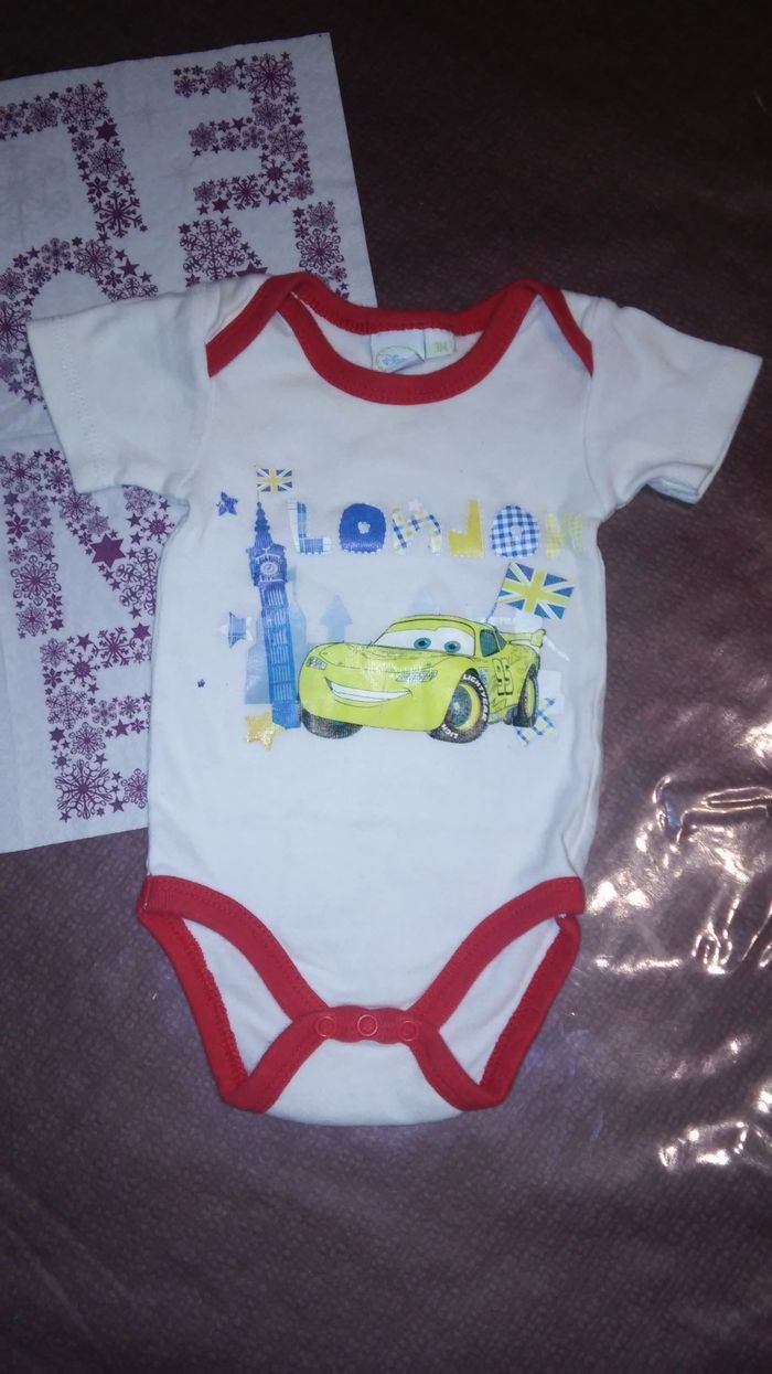 Lot de 3 bodys manches courtes 3 mois garçon - photo numéro 2