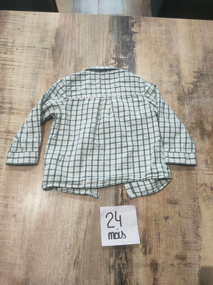 Chemise a carreaux manches longues bébé garçon obaïbi 24 mois - photo numéro 3
