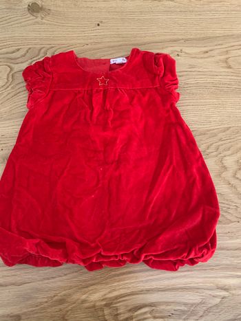 Robe velours rouge