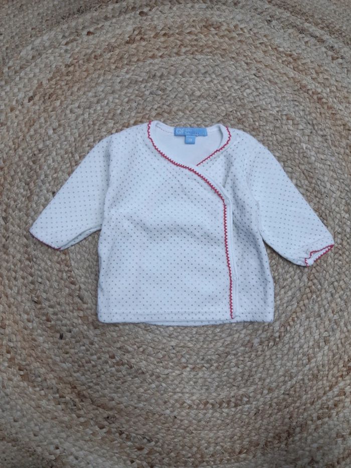 Pull à motif pois TQF 3 mois