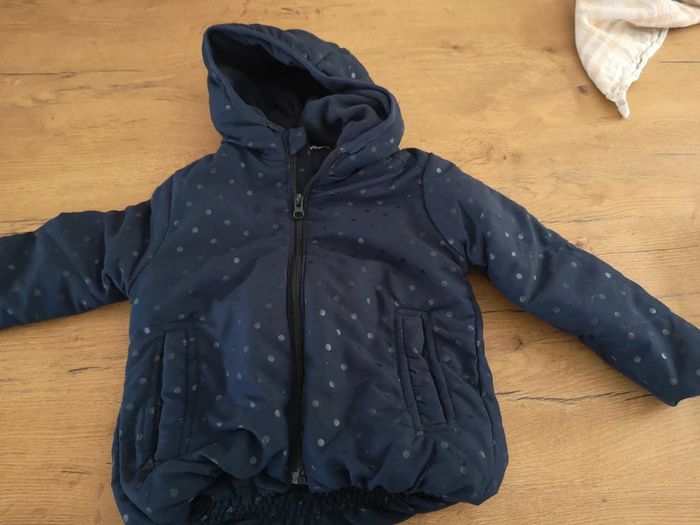 Manteau influx 3 ans bleu marine neuf