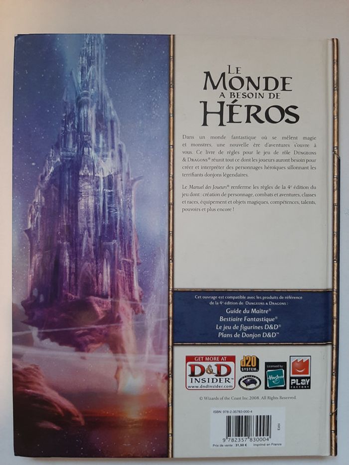 Dungeons & Dragons 4 - Manuel des joueurs - Règles de base du jeu de rôle - photo numéro 2