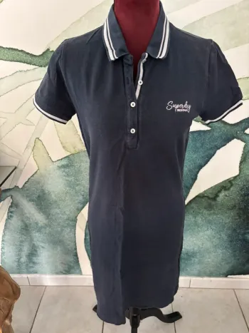 Robe polo Superdry bleu marine