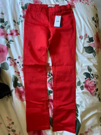 Pantalon jean tregging rouge cyrillus