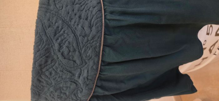 Jupe Promod vert sapin brodée taille haute fluide élégante T40 chic tendance - photo numéro 1