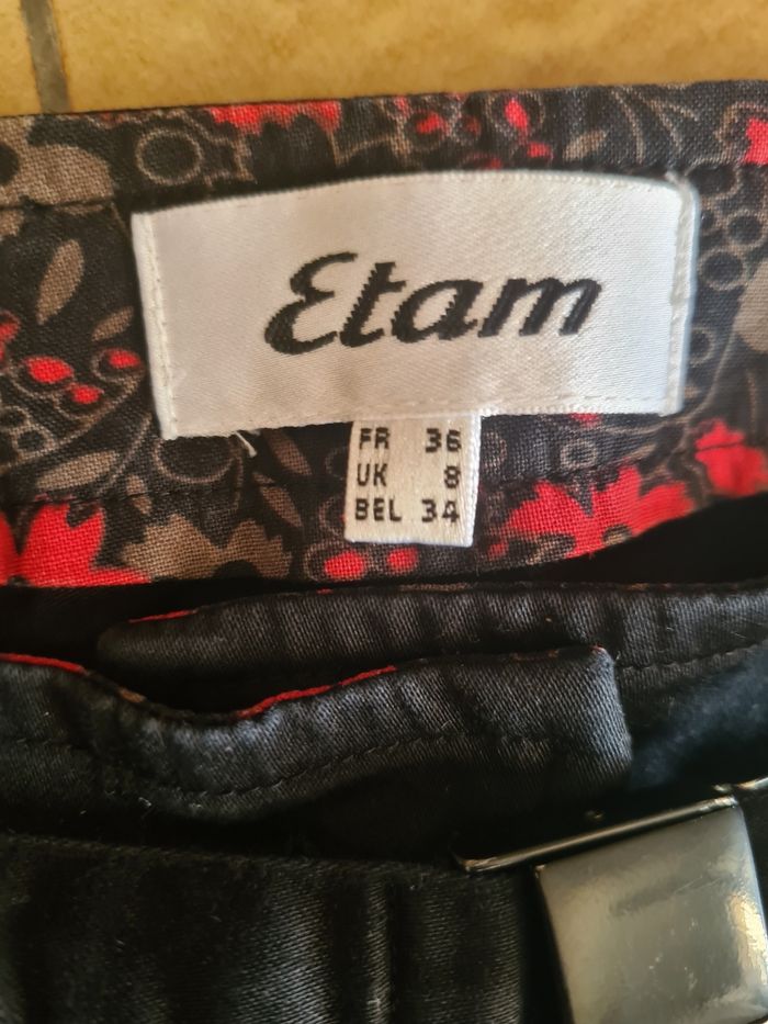 Pantalon noir en toile 7/8 - Taille 36 - photo numéro 3