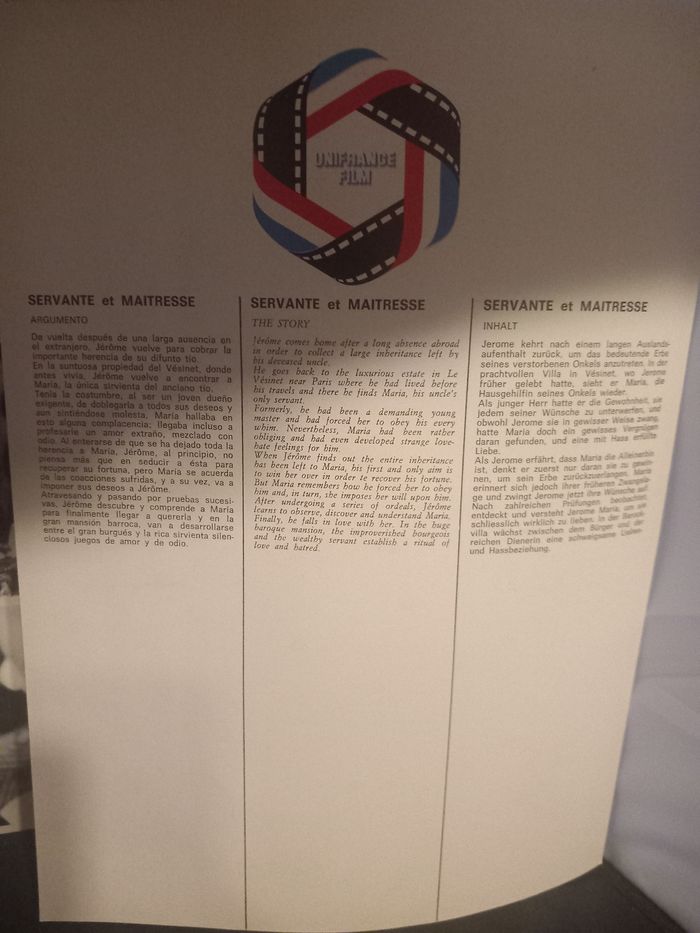 Affiche et synopsis du servante et maîtresse - photo numéro 7