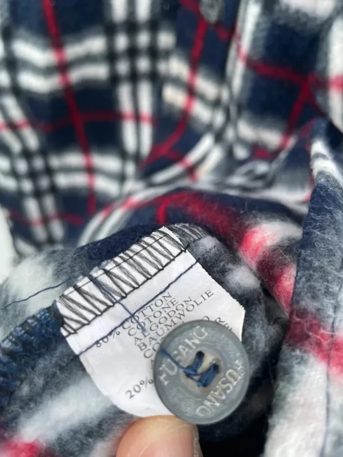 Lumberjack Flannel Plaid Polaire shirt chemise blue red black white Mens XL - photo numéro 6