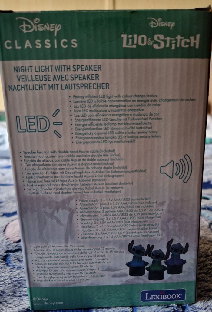 Veilleuse avec speaker Stitch - photo numéro 3