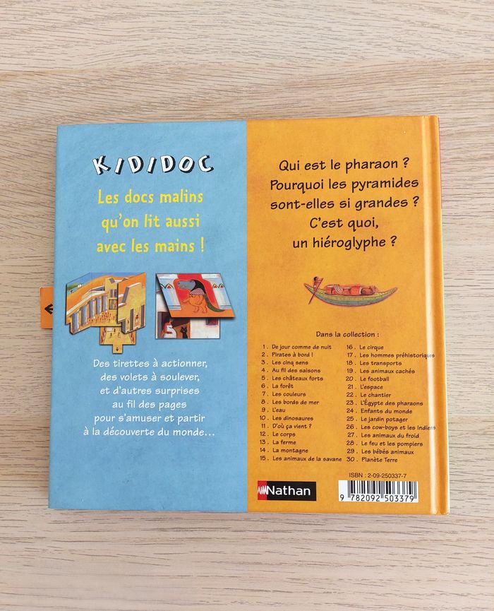 Livre interactif enfant l'Egypte des pharaons Kididoc Nathan sans piles - photo numéro 2