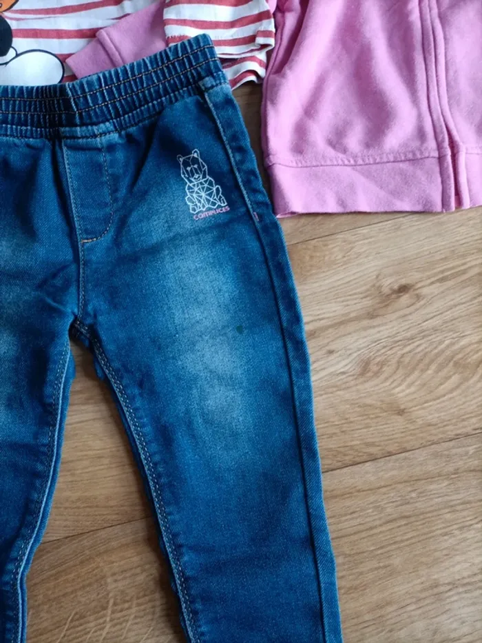 Ensemble t-shirt manches longues sweat à capuche et jeans 23 mois - photo numéro 10