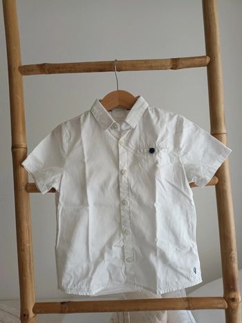 Chemise manches courtes blanche Carrément Beau 6 ans