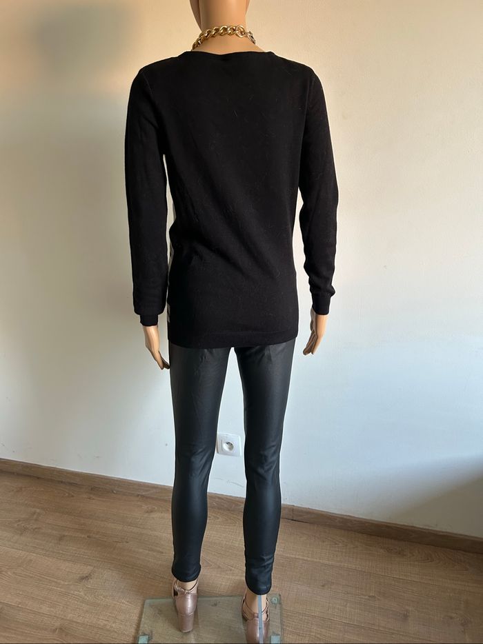 Pull noir et gris neuf avec sequins Morgan taille XS (valeur 45€) - photo numéro 6