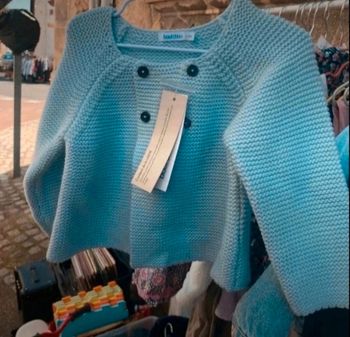 Cardigan bleu, Bout'chou, 12 mois