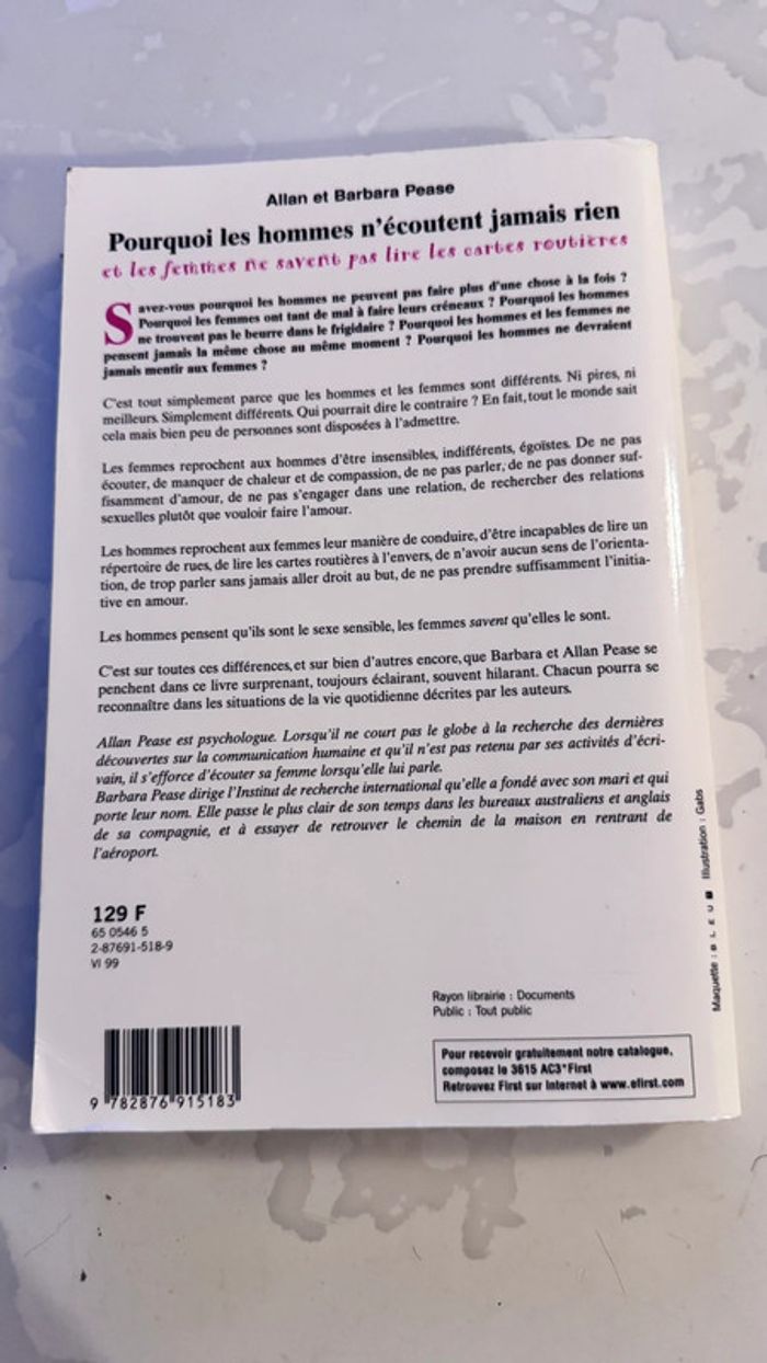 Livre “Pourquoi les hommes n’écoutent jamais rien” - Humour & psychologie des sexes - photo numéro 4
