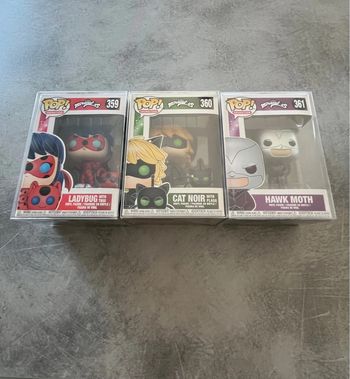 Pop lot de 3 Miraculous Ladybug Chat noir et Papillon