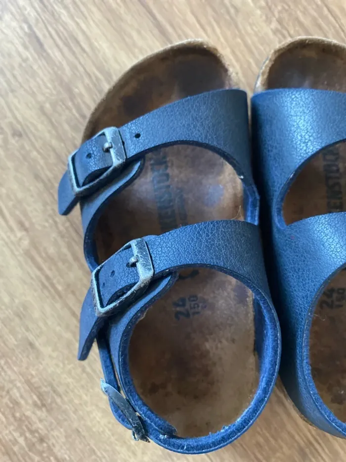 Sandales bleues, Birkenstock, 24 - photo numéro 6