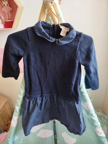 Robe bleue manches longues
