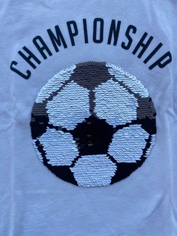 T shirt à sequins ballons de foot 3 ans - photo numéro 6