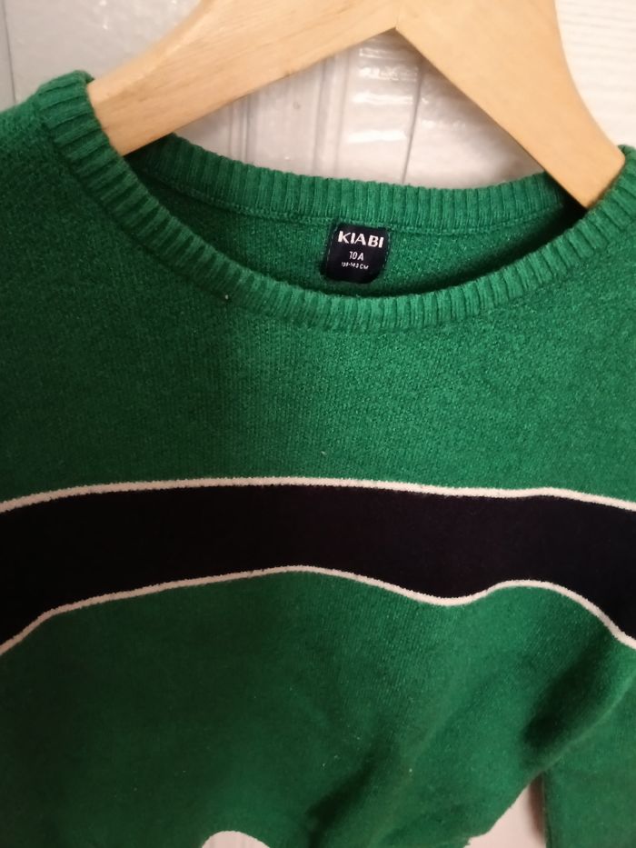Pull Kiabi vert foncé et multicolore - photo numéro 2