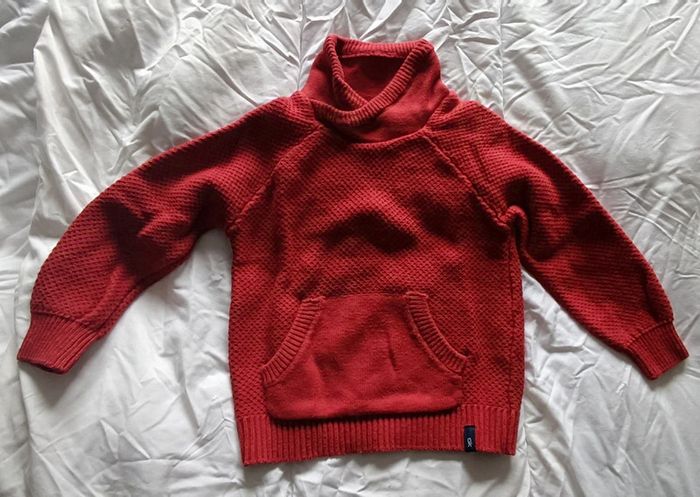 Pull col montant rouge 3 ans