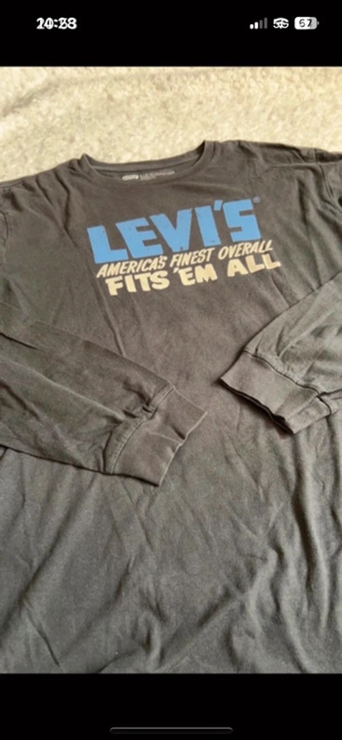 Teeshirt Levis gris manches longues XL
