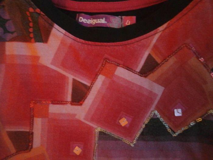 T-shirt longues manches Desigual noir et déco filles - photo numéro 3