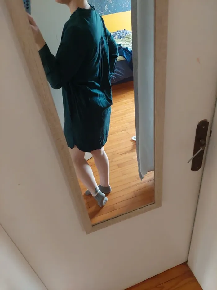 Robe chemise verte - photo numéro 3