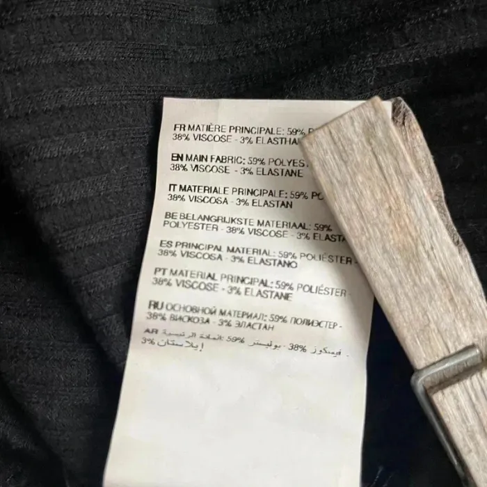 t-shirt Jennyfer T.M manches ajourées, maille côtelée stretch, col rond, coupe près du corps V036 - photo numéro 9