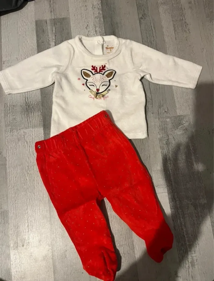 Ensemble pyjama 2 pièces Noël 6 mois