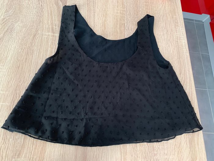 Crop top fluide noir - photo numéro 2