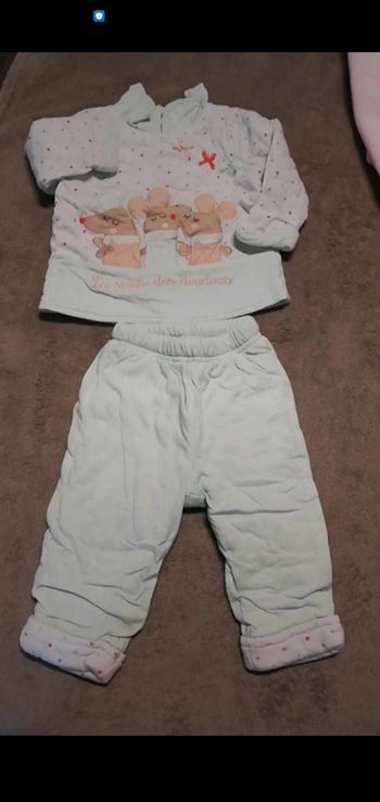 Pyjama 2 pièces très épais 6 mois fille