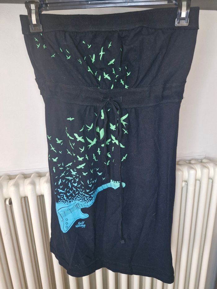 Robe bustier sais bretelles EMP noir guitare
