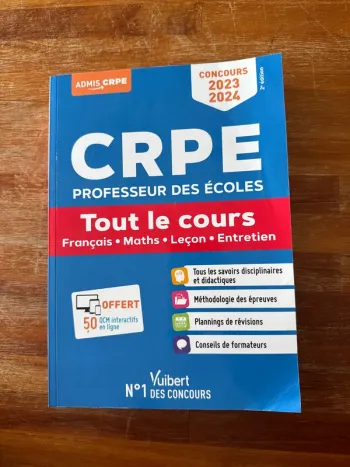 Livre CRPE professeur des Ecole, concours, 2023 2024