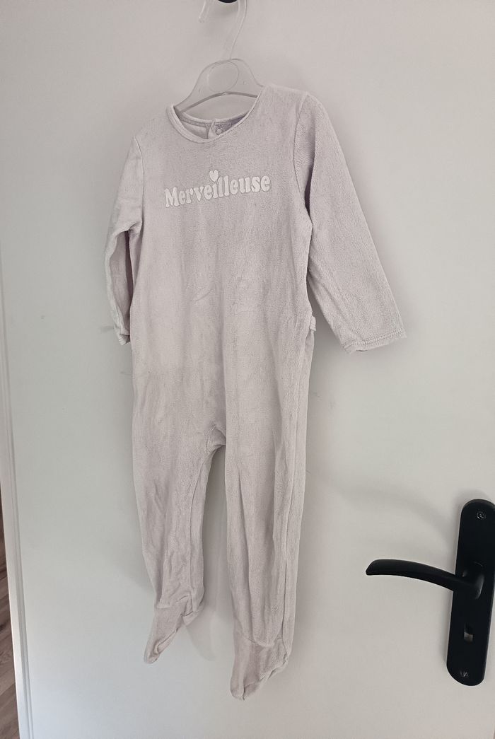 Pyjama lavande lila Merveilleuse 24 mois - photo numéro 3
