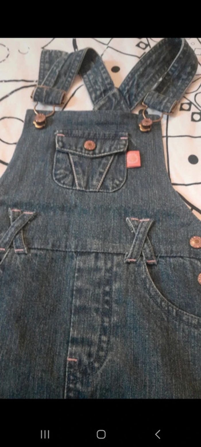 Robe salopette en jeans in extenso 18 mois - photo numéro 2