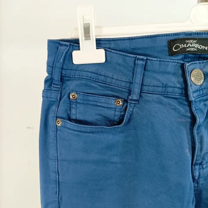Pantalon slim stretch bleu roi Cimarron taille 36 en coton élasthanne A1487 - photo numéro 3