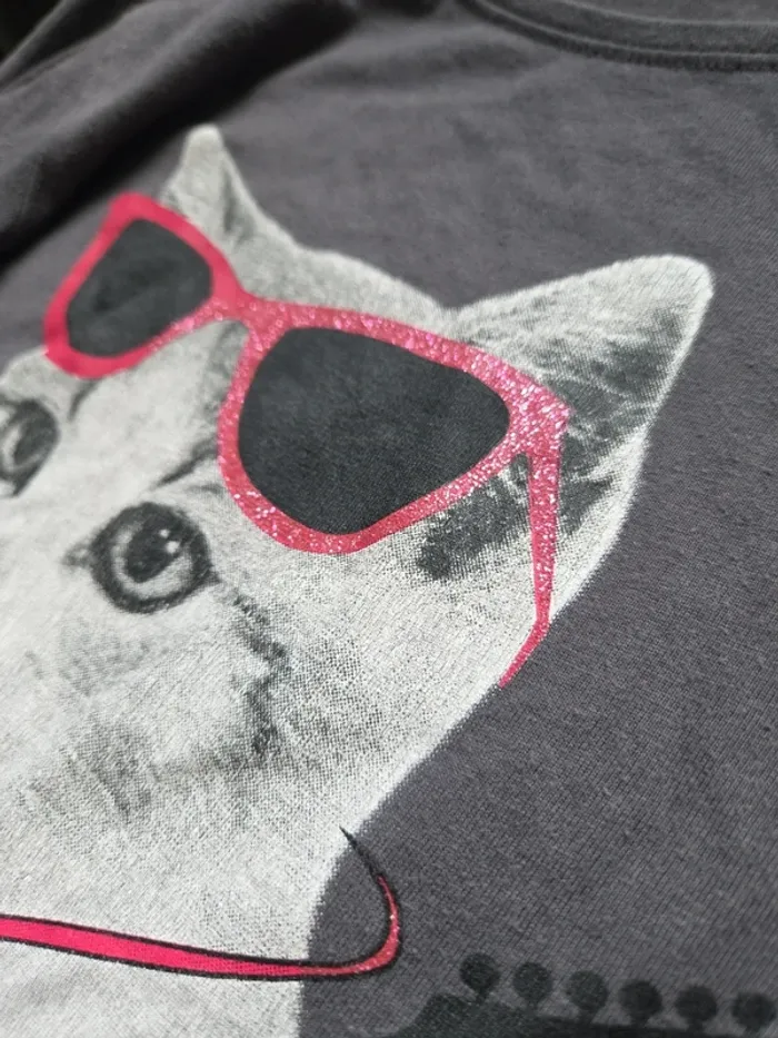 Tshirt manches longues chat - photo numéro 2