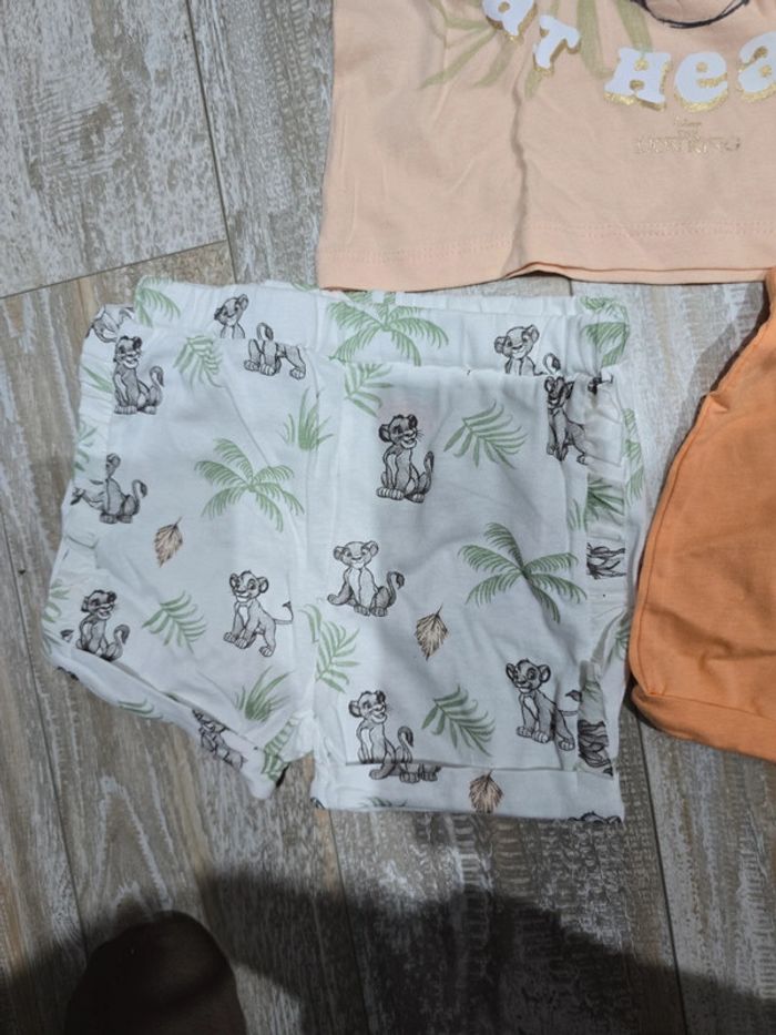 Ensemble 1 Tee-shirt et 2 shorts roi lion  #orianablfille2ans - photo numéro 4
