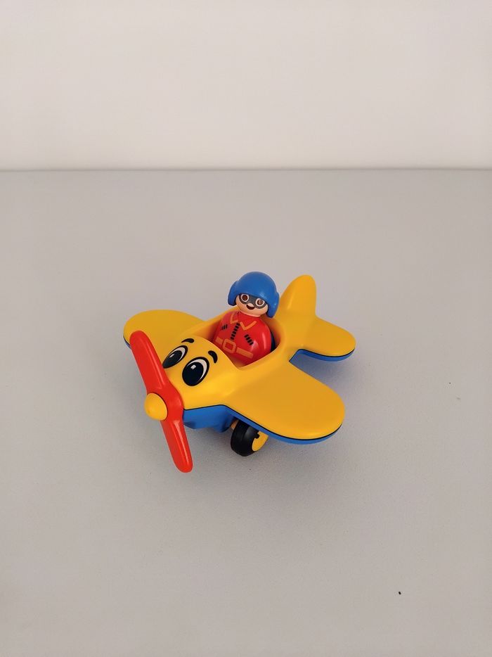 PLAYMOBIL 123 Avion et Pilote 6717 Complet - photo numéro 3