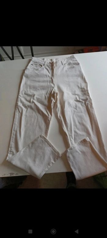 Pantalon jeans femme coupe boyfriend Blue Willis taille 42 coupe droite rétro vintage